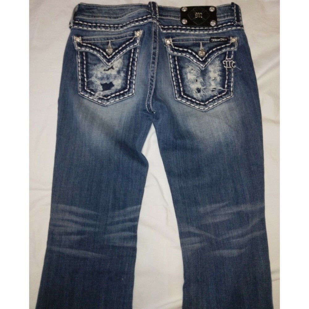 Miss Me Women’s Size 28 Denim Embellished Jeans JE5152B7R Bootcut Blue - Picture 7 of 9